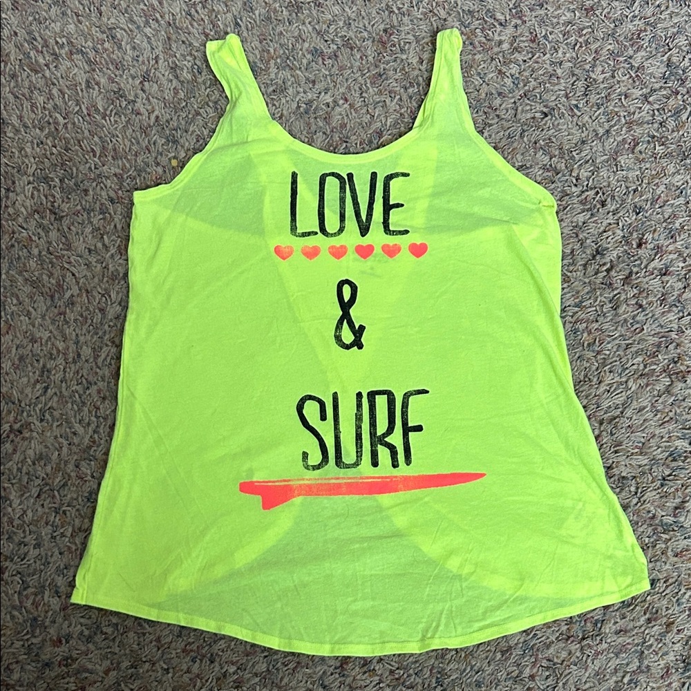 Arizona Jean Company Neon Yellow Tank Top